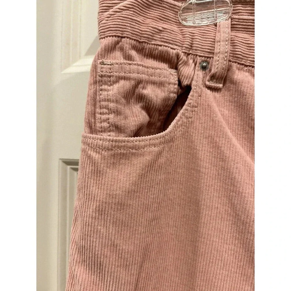 PacSun Solid Pink Corduroy Pants Wide Leg High Waisted Pockets Cotton Women’s 31 - Picture 5 of 10